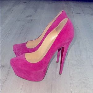 Christian Louboutin pink suede